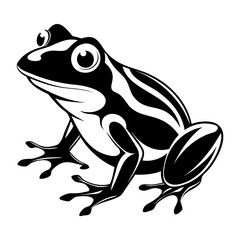 Frog vector illustration black silhouette