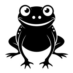 Frog vector illustration black silhouette