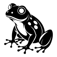 Frog vector illustration black silhouette