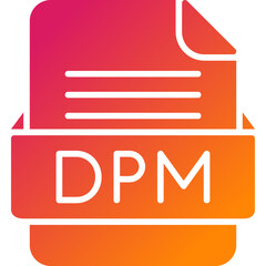 DPM File Format Vector Icon Design