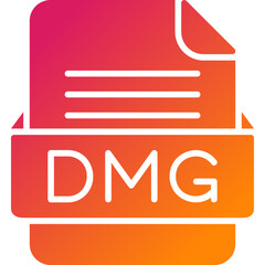 DMG File Format Vector Icon Design