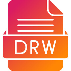 DRW File Format Vector Icon Design