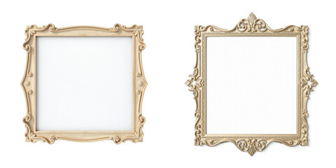 majestic frame isolated on white, background and border for design