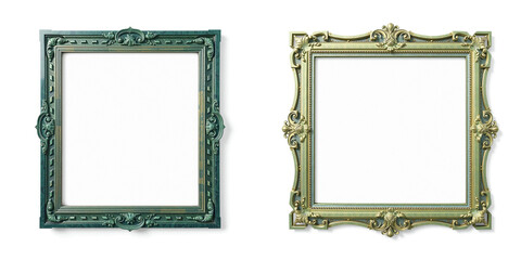 noble frame isolated on white, background and border for design