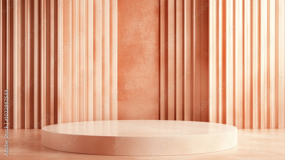 Poster 3d rendered illustration of an abstract pedestal background showcasing a mockup for product display 