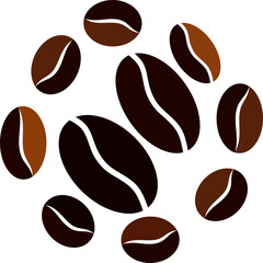 Coffee beans icon for coffee shop. Morning coffee beans sign and symbol illustration.