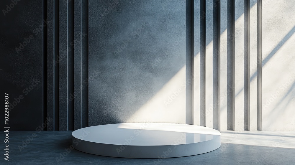 Poster Abstract background featuring a geometric shape podium for showcasing products 3D rendering