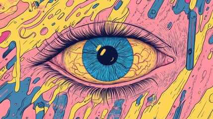 Close Up of a Blue Human Eye