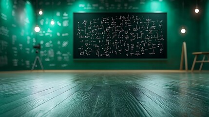 A blackboard covered with handwritten probability equations and examples