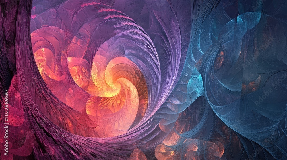 Poster abstract digital fractal fantasy design backdrop