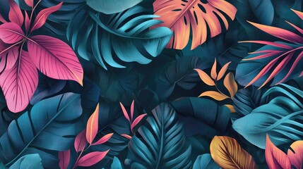 Abstract hand drawn exotic background featuring a seamless design pattern