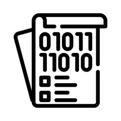 Icon Binary With Style Outline