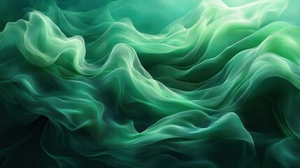 Obraz premium abstract organic green lines forming a mesmerizing background illustration intertwining and flowing creating a sense of movement and connection to nature