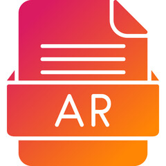 AR File Format Vector Icon Design