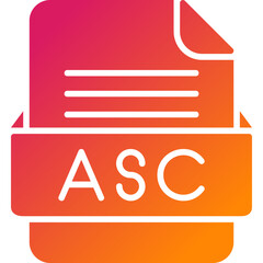 ASC File Format Vector Icon Design