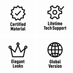 Certified Material Lifetime Tech Support Elegant Looks Global Version vector information signs
