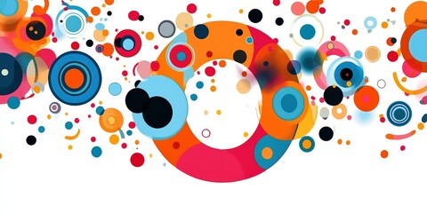 Obraz premium Colorful abstract pattern with circles.