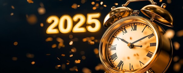 Happy New Year 2025 Ribbon, Celebration 