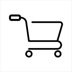 Shopping Cart Icon Vector, Shopping Trolley Icon, Shopping Cart Logo, Container For Goods And Products, Economics Symbol Design Elements, Basket.