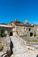 View of the town of Montañana. Huesca, Aragon, Spain.