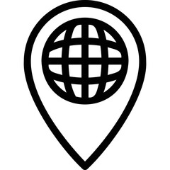 Simple vector icon location, internet