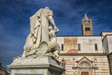 Fototapeta premium Grosseto, Italien – Monumento a Leopoldo II di Lorena und San Lorenzo