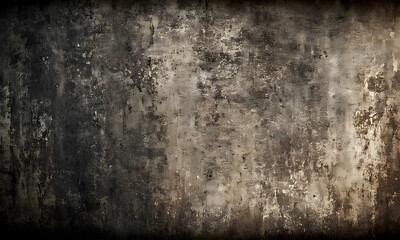Fototapeta premium Dark brown grunge wall texture background showing weathered stone