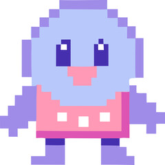 cute character pixel style svg