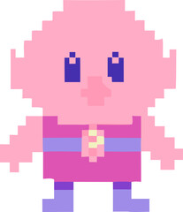 Fototapeta premium cute character pixel style svg