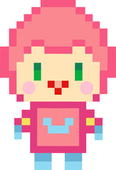 cute character pixel style svg