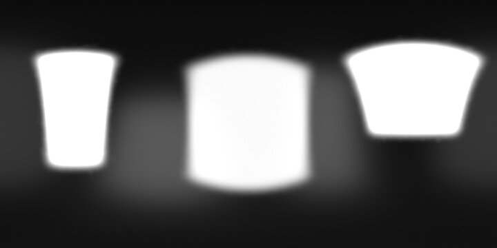 3d render image of panoramic 360 view equirectangular hdri studio lights image map, environment map with soft light boxes in a circle