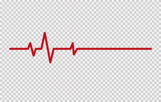 Life line icon vector. Heartbeat line icon. Medetsina sign. Cardiogram line icon, sign. Heart pulse silhouette, icon, symbol. Vector illustration.