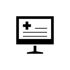 Illustration of health data monitor vector