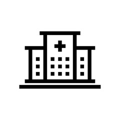 Illustration of simple hospital building vector