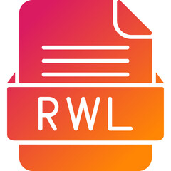 RWL File Format Vector Icon Design