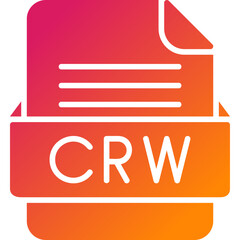 CRW File Format Vector Icon Design