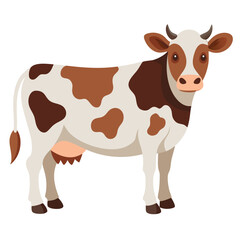 Simmental cow vector illustration.