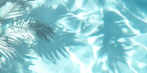 Serene Water Reflections with Tropical Shadows