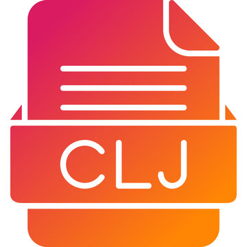 CLJ File Format Vector Icon Design