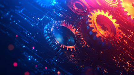 The concept of engineer education, gears and cogs composition isometric 3D vector illustration, studying science at university, and learning engineering.