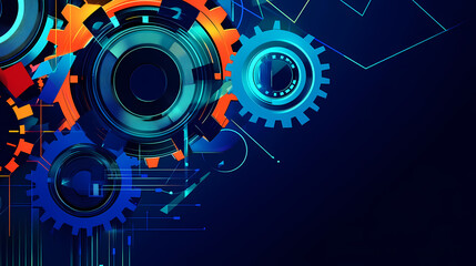 Obraz premium The concept of engineer education, gears and cogs composition isometric 3D vector illustration, studying science at university, and learning engineering.