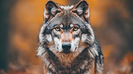 Fototapeta premium Majestic Gray Wolf in Natural Habitat