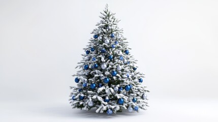 The Snowy Blue Christmas Tree