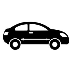 Fototapeta premium Zip car black silhouette vector illustration