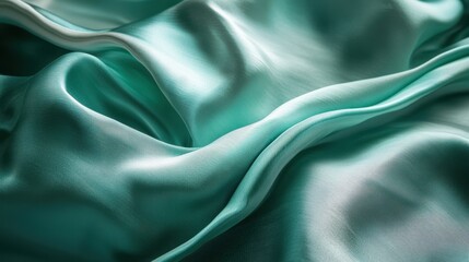 Obraz premium The Smooth Teal Silk Fabric