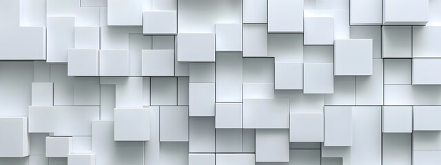 Abstract White Cube Wall