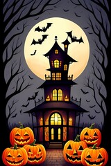 Fototapeta premium Haunted house 
