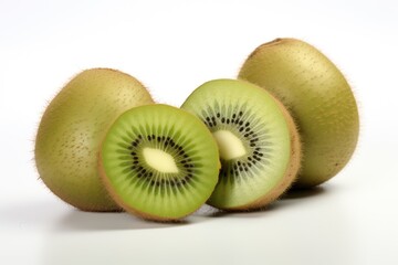 Fototapeta premium Fresh Kiwifruit on White Background
