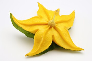 Fototapeta premium Bright Star Fruit on White Background