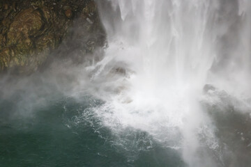 the downburst of a huge waterfall